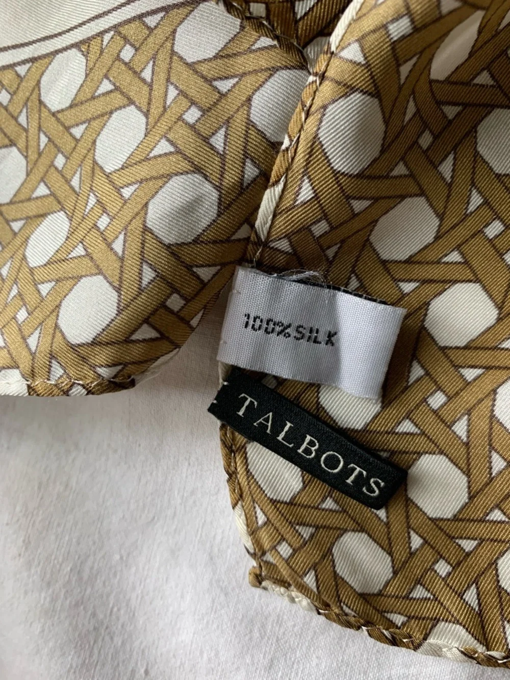 Talbots 100% silk paisley print scarf